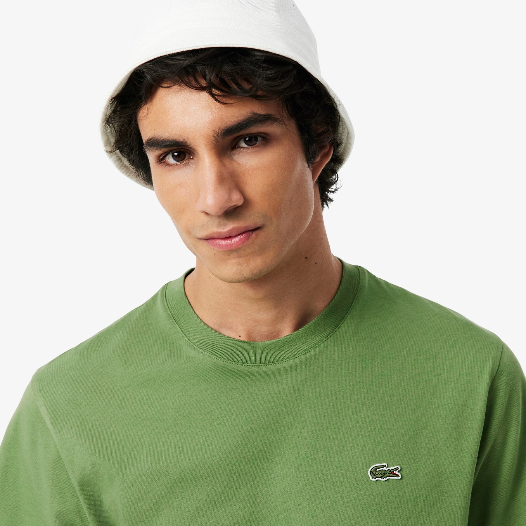 LACOSTE T-Shirt In Cotone Verde