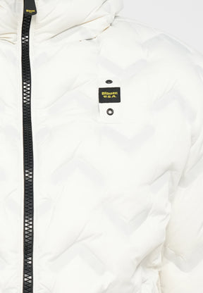 BLAUER Giubbotto Uomo Piumino Invernale Termosaldato Bianco