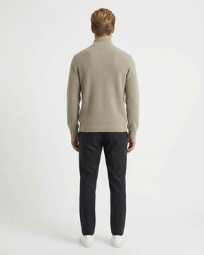 GIANNI LUPO Maglioncino Collo Alto Mezza Zip Beige