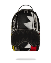 SPRAYGROUND Zaino PUNK ROCK SHARK In Pelle Nero/Multicolor