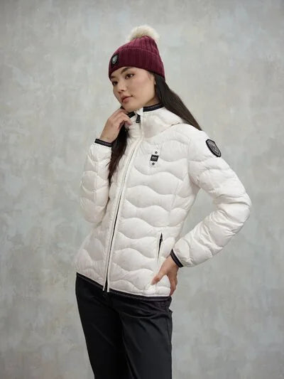 BLAUER Giubbotto Donna Piumino Ondulato Bianco