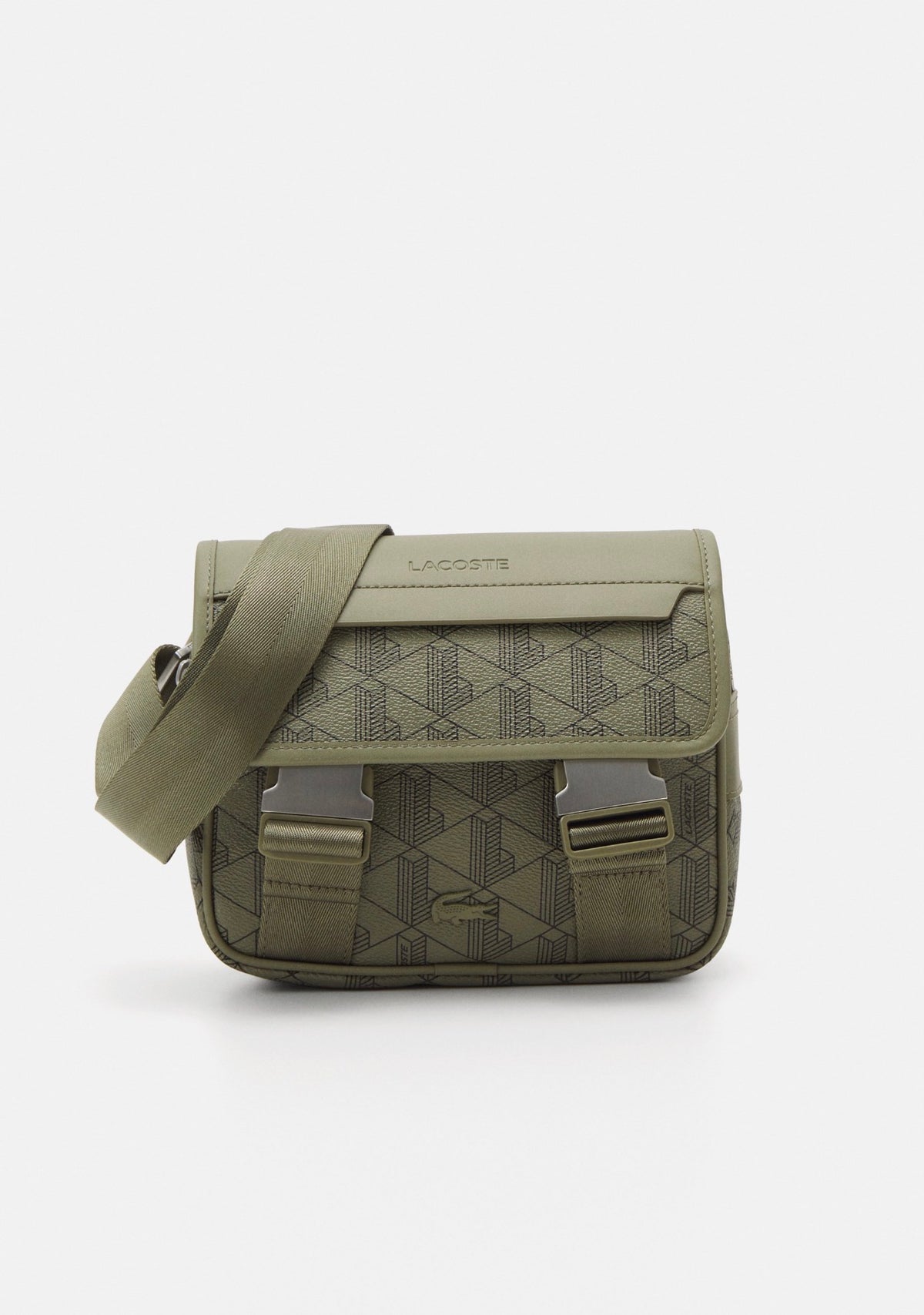 LACOSTE Borsello a Tracolla Monogram Verde Militare