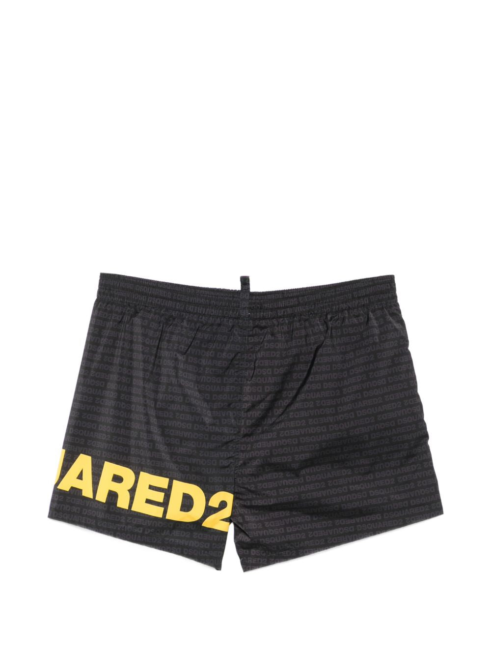 DSQUARED2 Costume Da Bagno Con Loghi e Scritta orizzontale Nero/Giallo