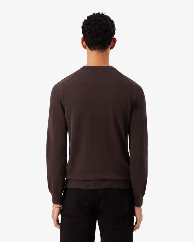 LACOSTE Maglioncino In Cotone Marrone AH1985 3LA