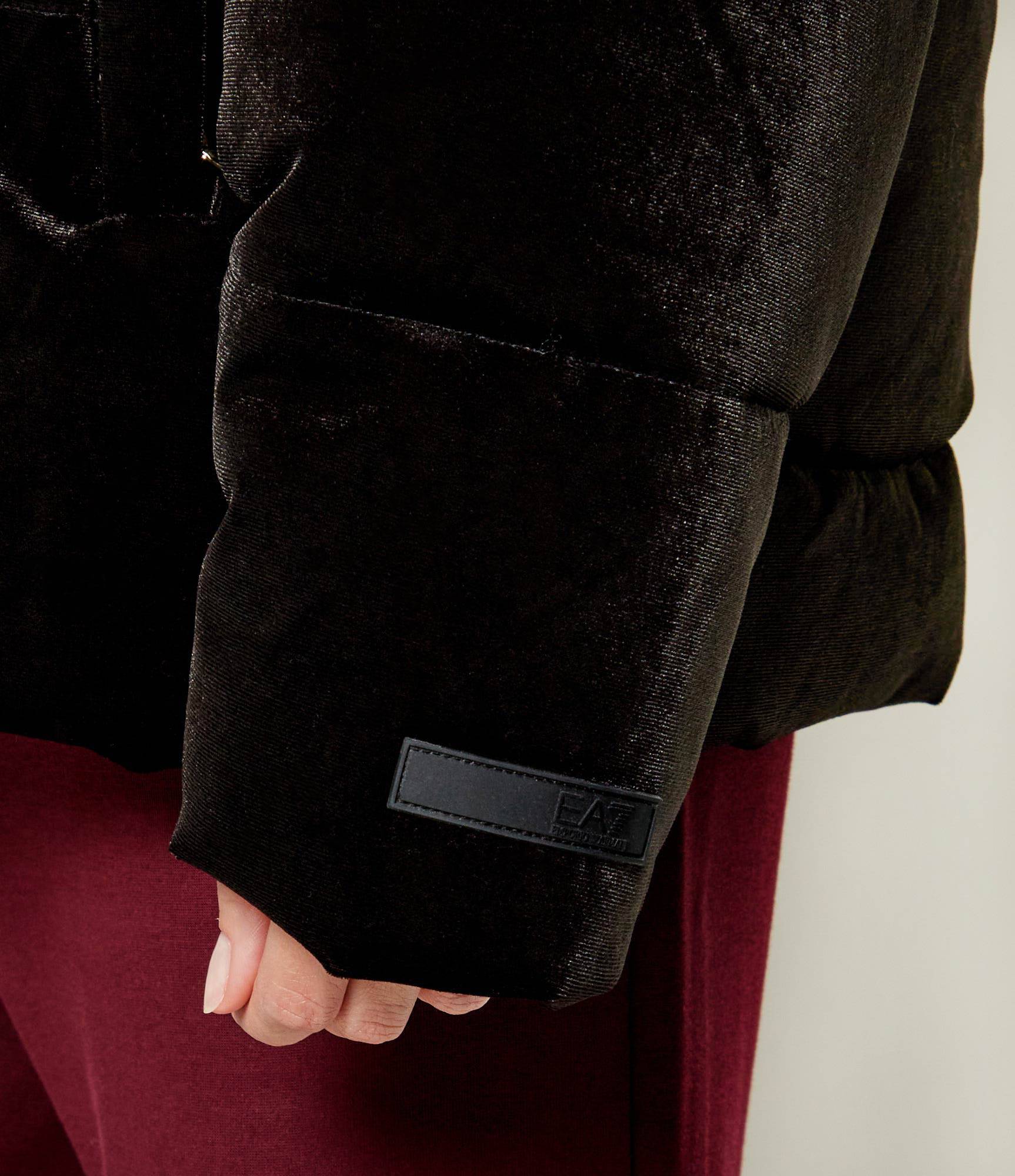 EMPORIO ARMANI DONNA GIUBBOTTO/SMANICATO EFFETTO CINIGLIA NERO