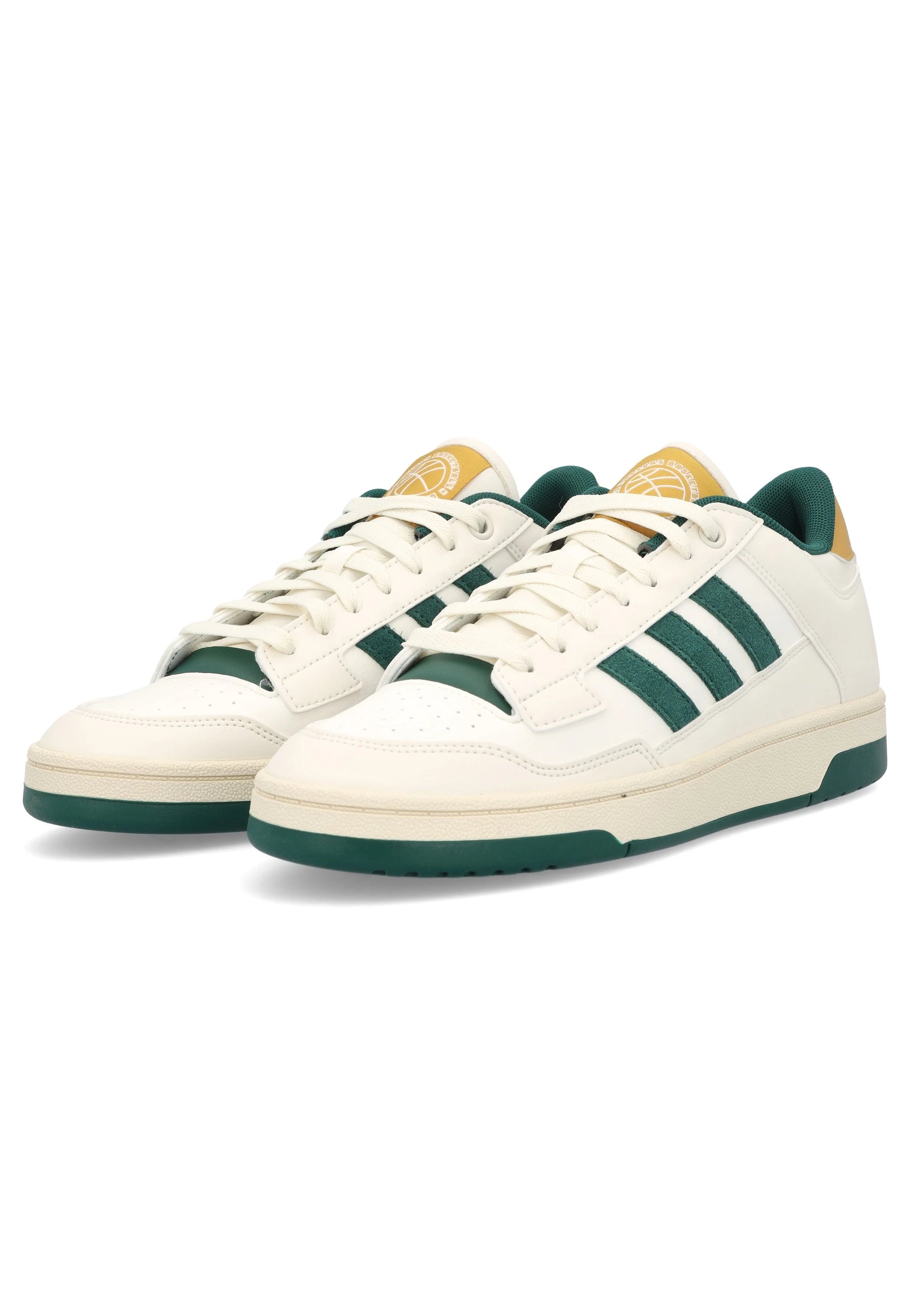ADIDAS Sneaker Rapid Court In Pelle Bianca/Beige/Verde