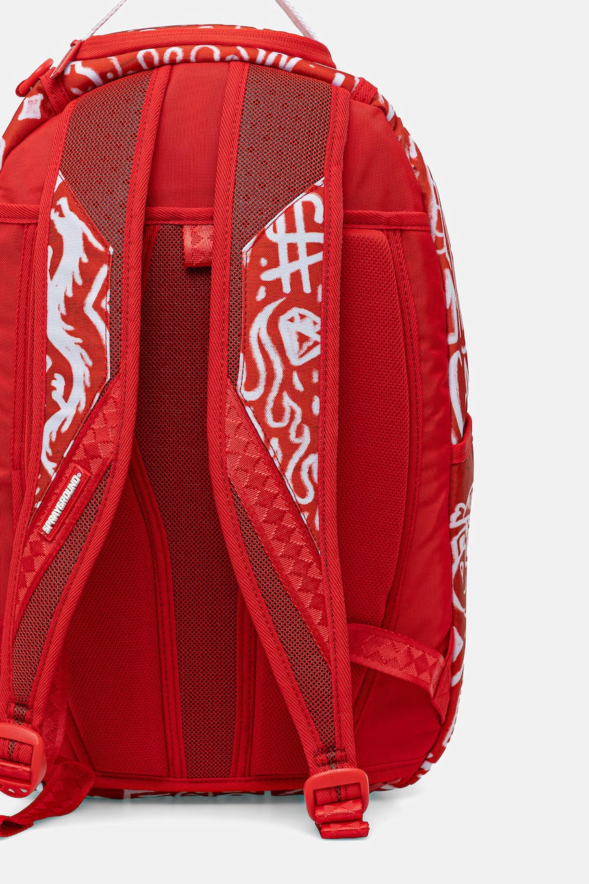 SPRAYGROUND Zaino Graffiti Wall Red Rosso/Bianco