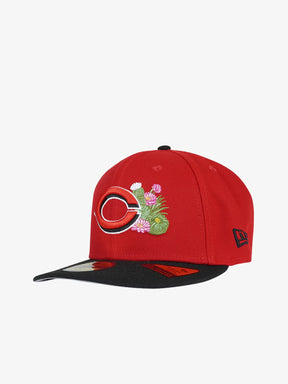 NEW ERA Cappello Con Visiera Pre-Curved 59Fifty Cincinnati Reds Rosso/Nero Con Dettagli Ricamati