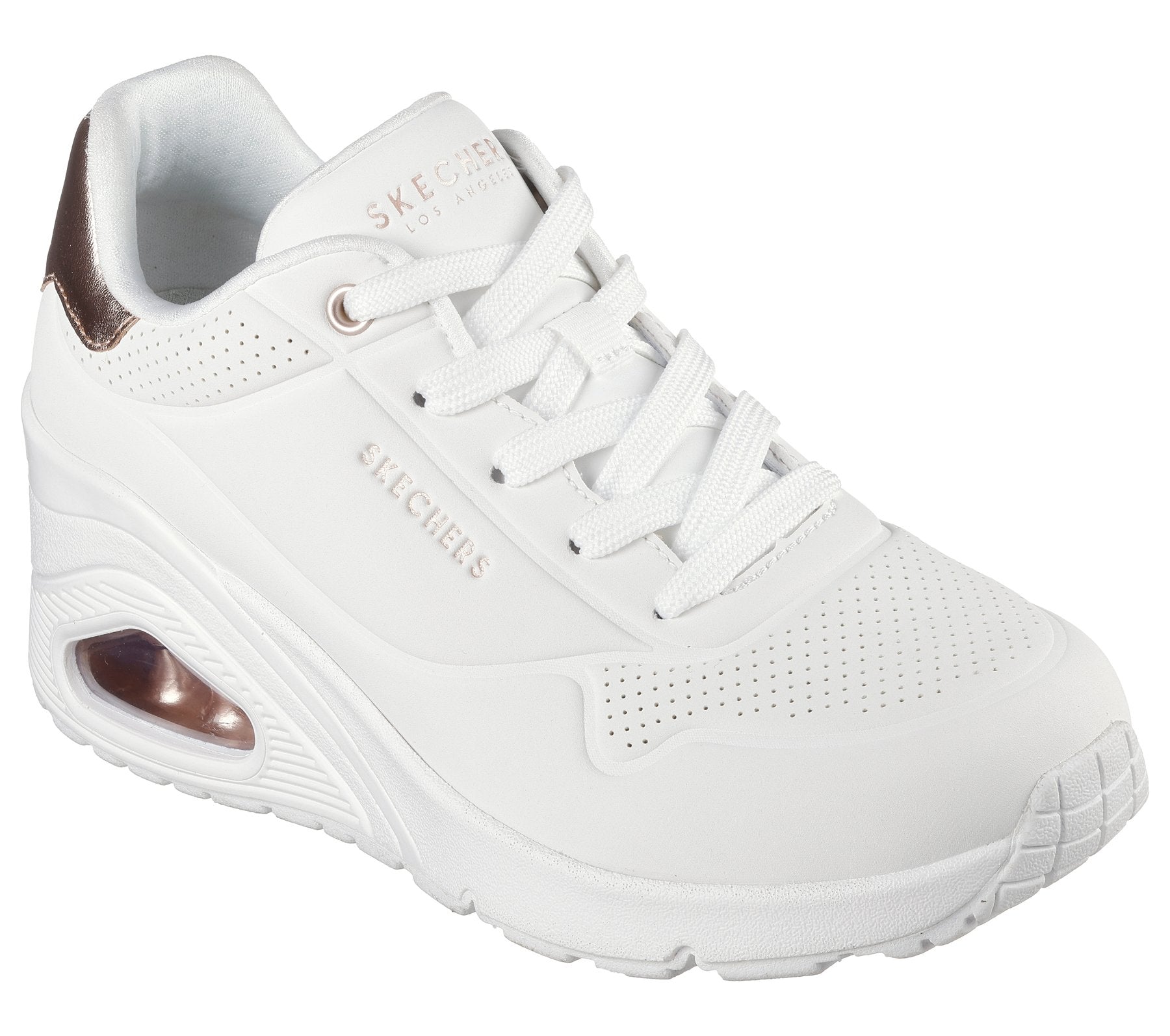 177520/WHT Skechers Donna Uno Wedge Bianche 26/27
