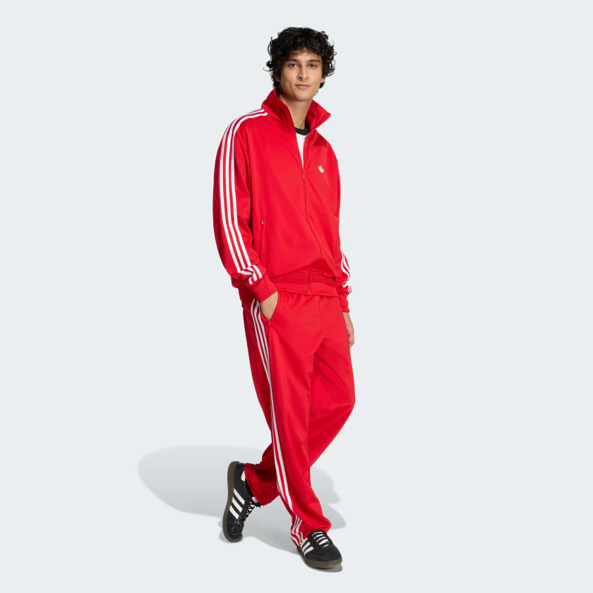 Adidas Tuta Completa Acetata Uomo Rossa con Zip