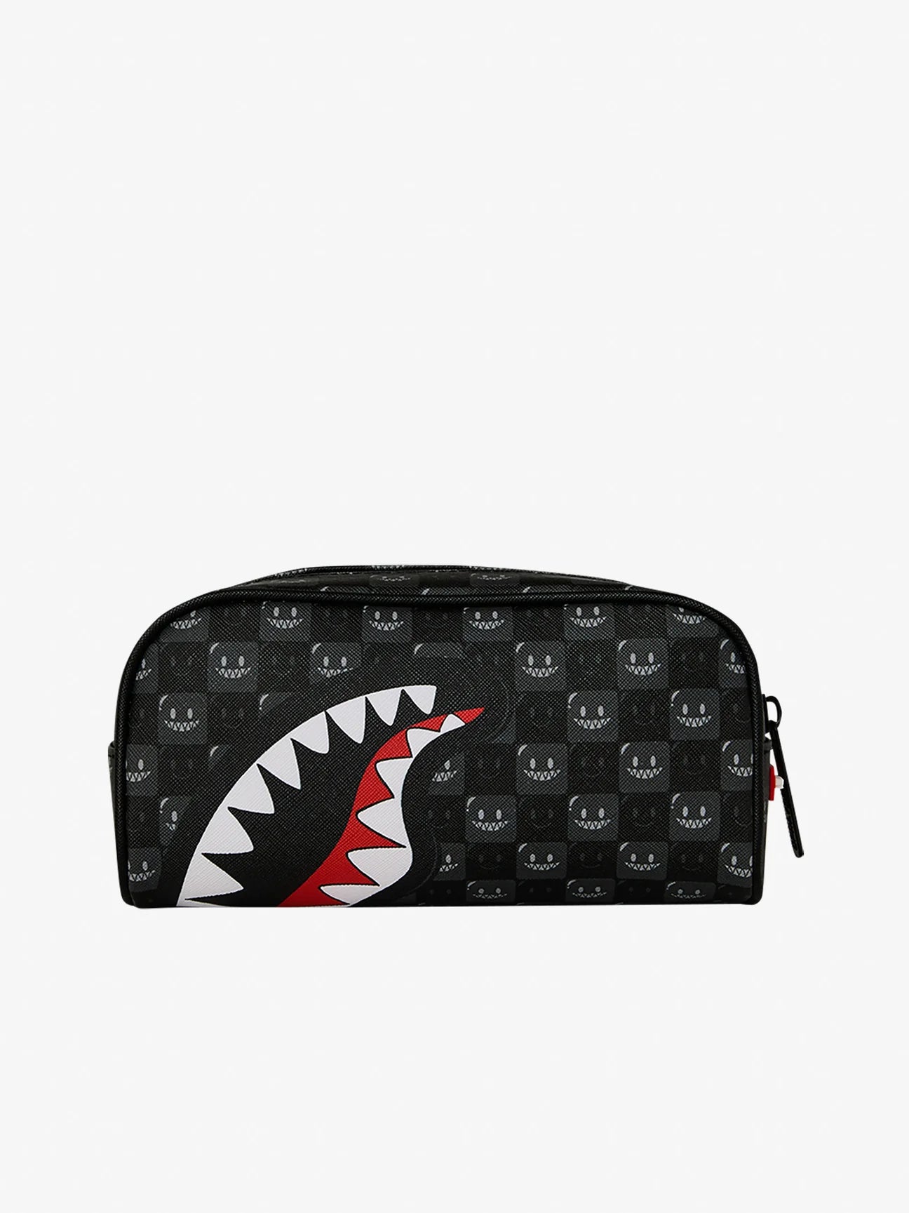 SPRAYGROUND Pochette/Astuccio Sharks In Paris Wtf Bubble Black Check Pouch Nero