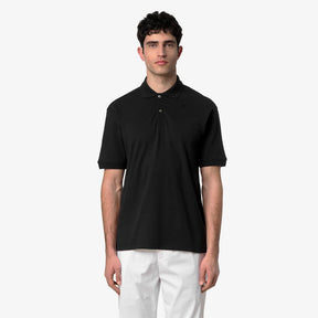 K-WAY Polo Simor Pique Logo Tono Su Tono Nera