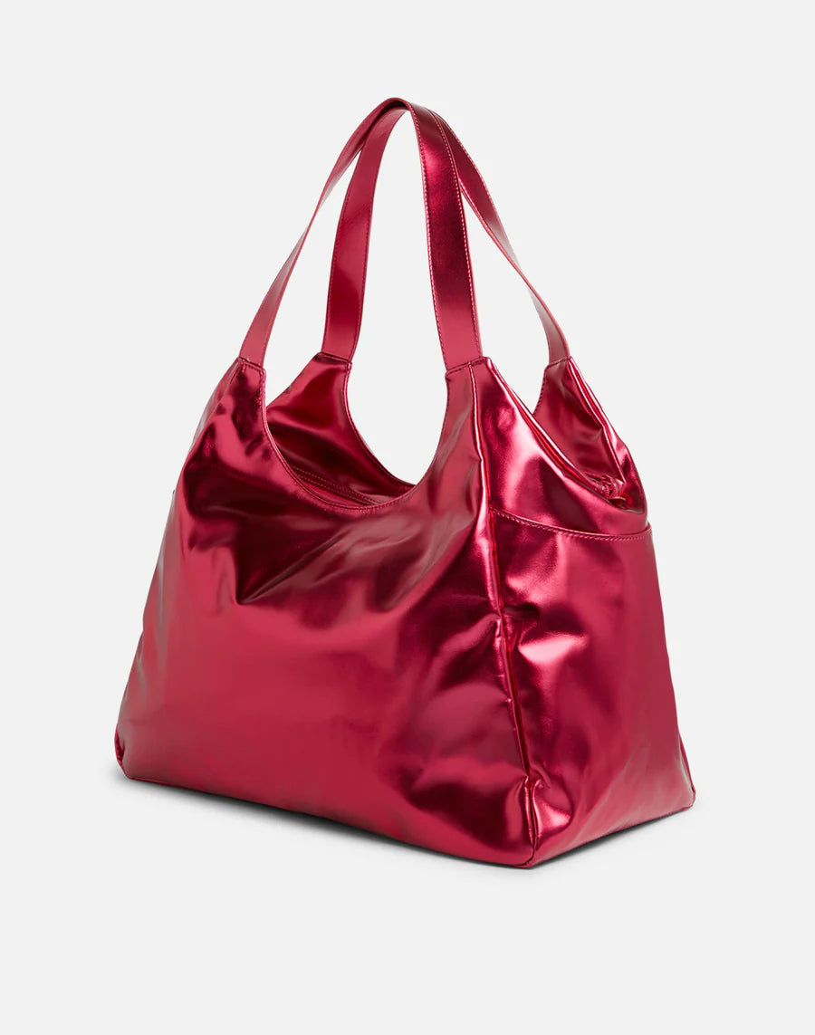 SUNDEK Borsa Da Mare Laminata Con Logo Bordeux