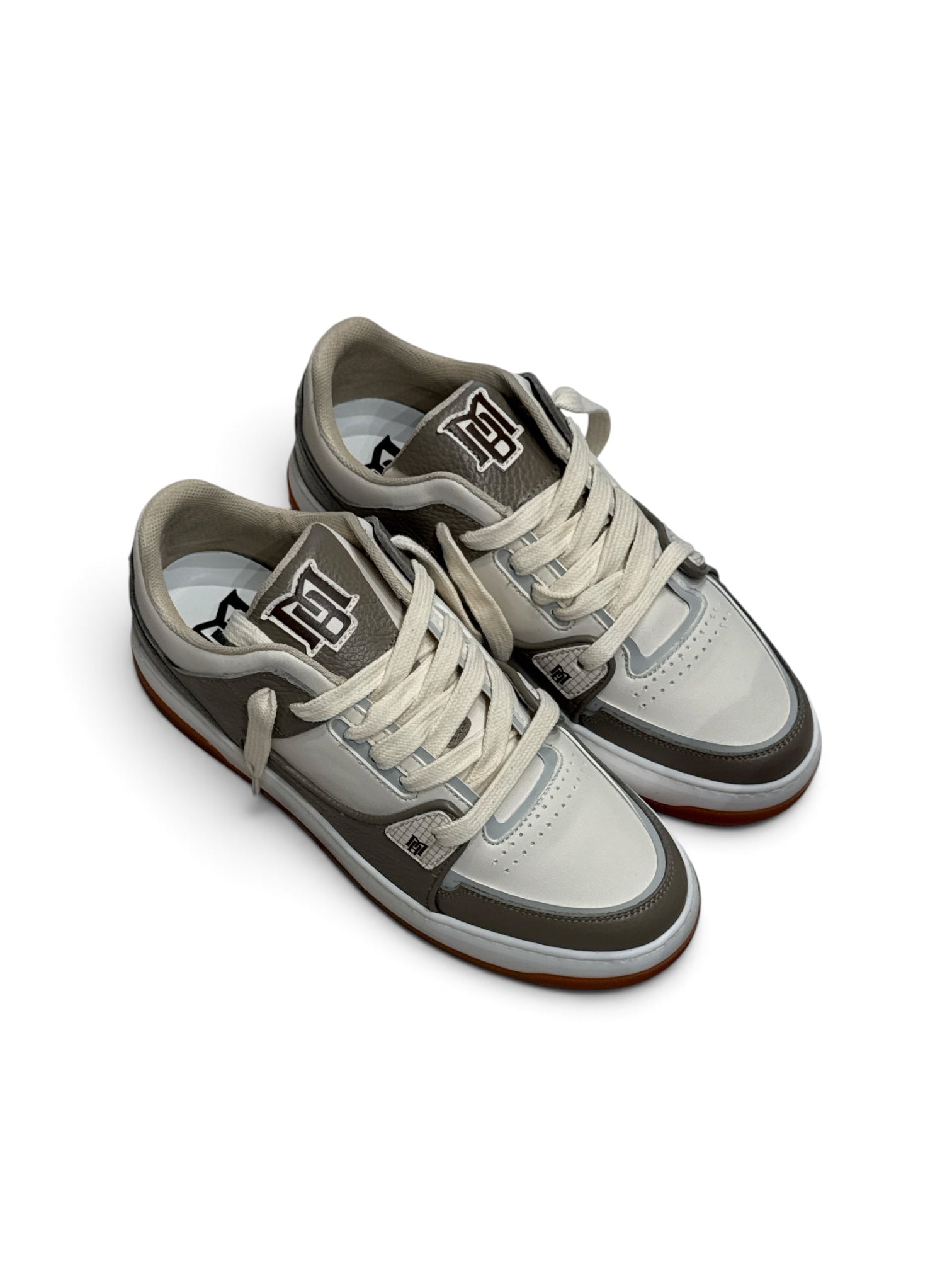 BRIAN MILLS Sneaker In Pelle Mod. Amiri Beige/Tortora