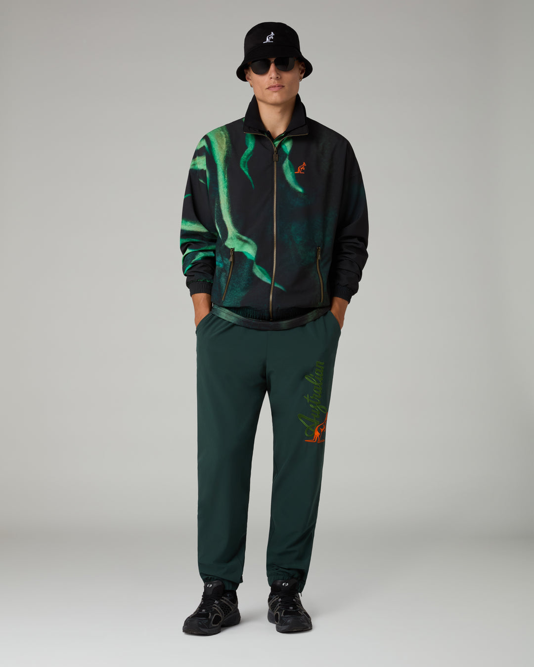 AUSTRALIAN Tuta Completa In Microfibra Print Slam Verde 26/27