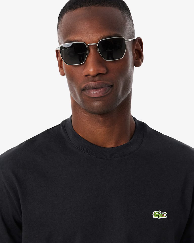 LACOSTE T-Shirt In Cotone Nero