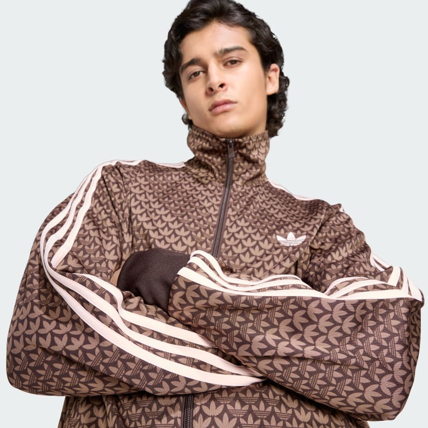 ADIDAS Tuta Monogram Completa Con Zip Marrone/Rosa