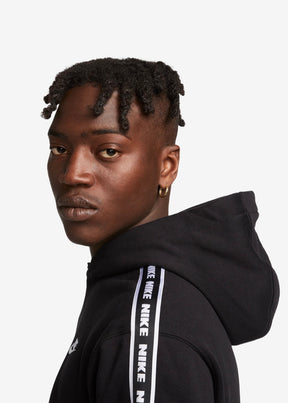 NIKE Tuta Completa Felpata Con Cappuccio e Bande Laterali Nera