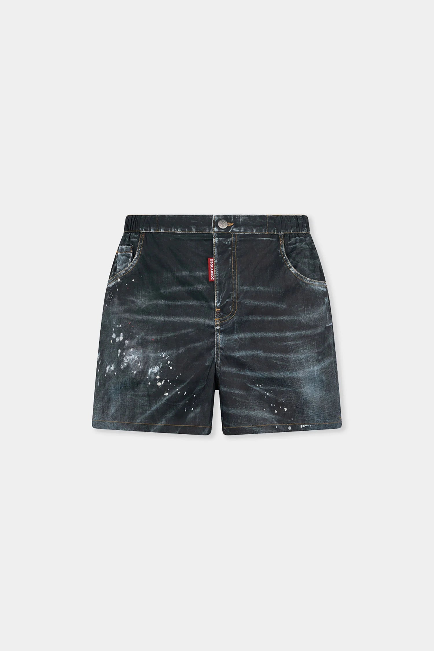 DSQUARED2 Costume Da Bagno Effetto Denim Nero