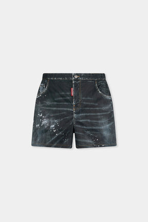 DSQUARED2 Costume Da Bagno Effetto Denim Nero
