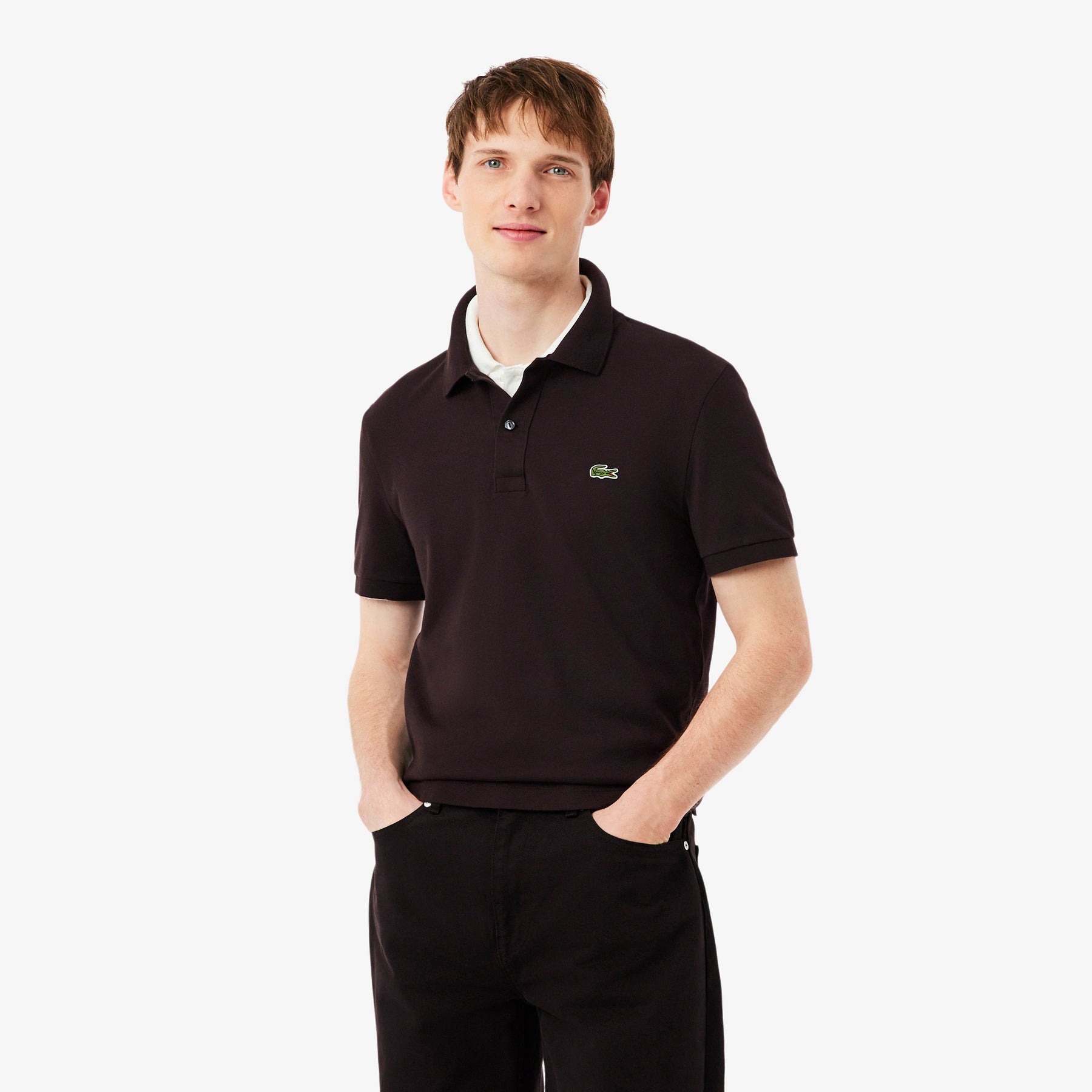 LACOSTE Polo Classic Fit In Piqué L.12.12 Marrone