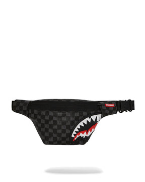 SPRAYGROUND Marsupio In Pelle Dripping Sharks In Paris Savvy Crossbody Nero