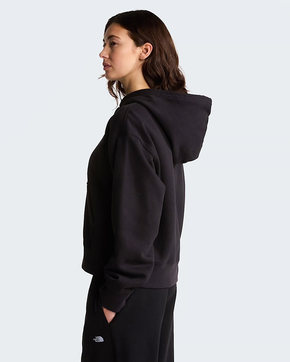 THE NORTH FACE Felpa Donna Boxy Con Cappuccio Logo Piccolo Bianco 26/27