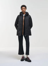 COLMAR Giacca Donna Lunga Impermeabile Con Cappuccio Nero 26/27