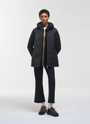 COLMAR Giacca Donna Lunga Impermeabile Con Cappuccio Nero 26/27