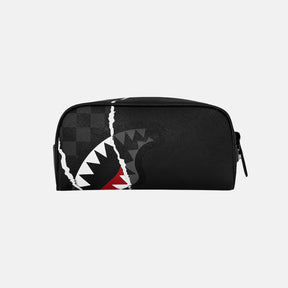 SPRAYGROUND Pochette/Astuccio center rip revealing check pouch grigio/nero