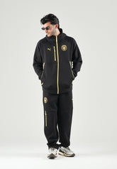 PUMA Tuta Completa In Cotone Garzato Manchester City Nera/Gialla