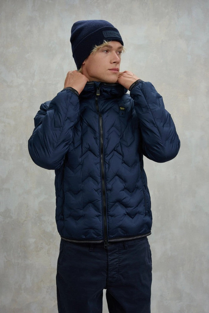 BLAUER Giubbotto Piumino Uomo Invernale Termosaldato Blu