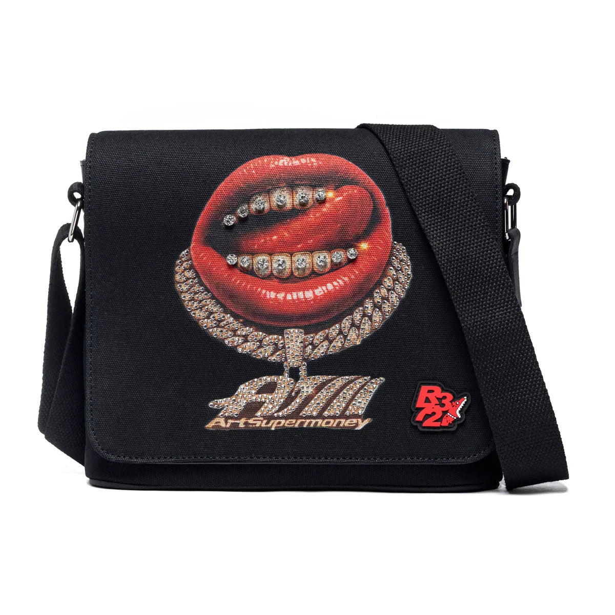 ART SUPER MONEY Borsa a Tracolla Grillz Shoulder Bag Nero