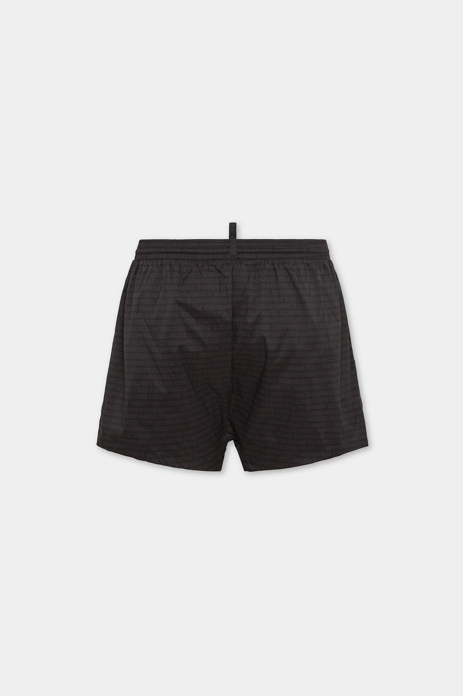 DSQUARED2 Costume Da Bagno Con Loghi e Scritta Verticale Nero/Bianco