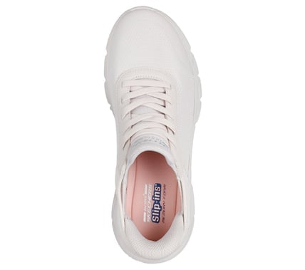 117391 WHT SKECHERS Slip Ins Bobs B Hi Linear Force Bianco SS26