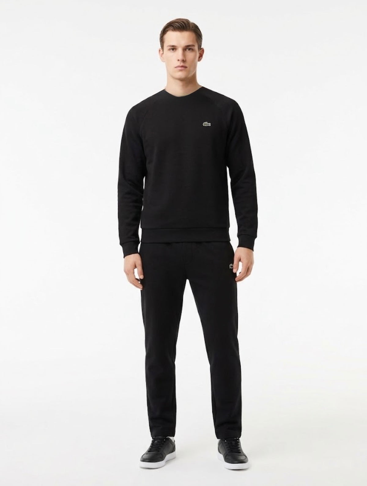LACOSTE Tuta Completa Girocollo In Interlock Elasticizzato Nero 26/27