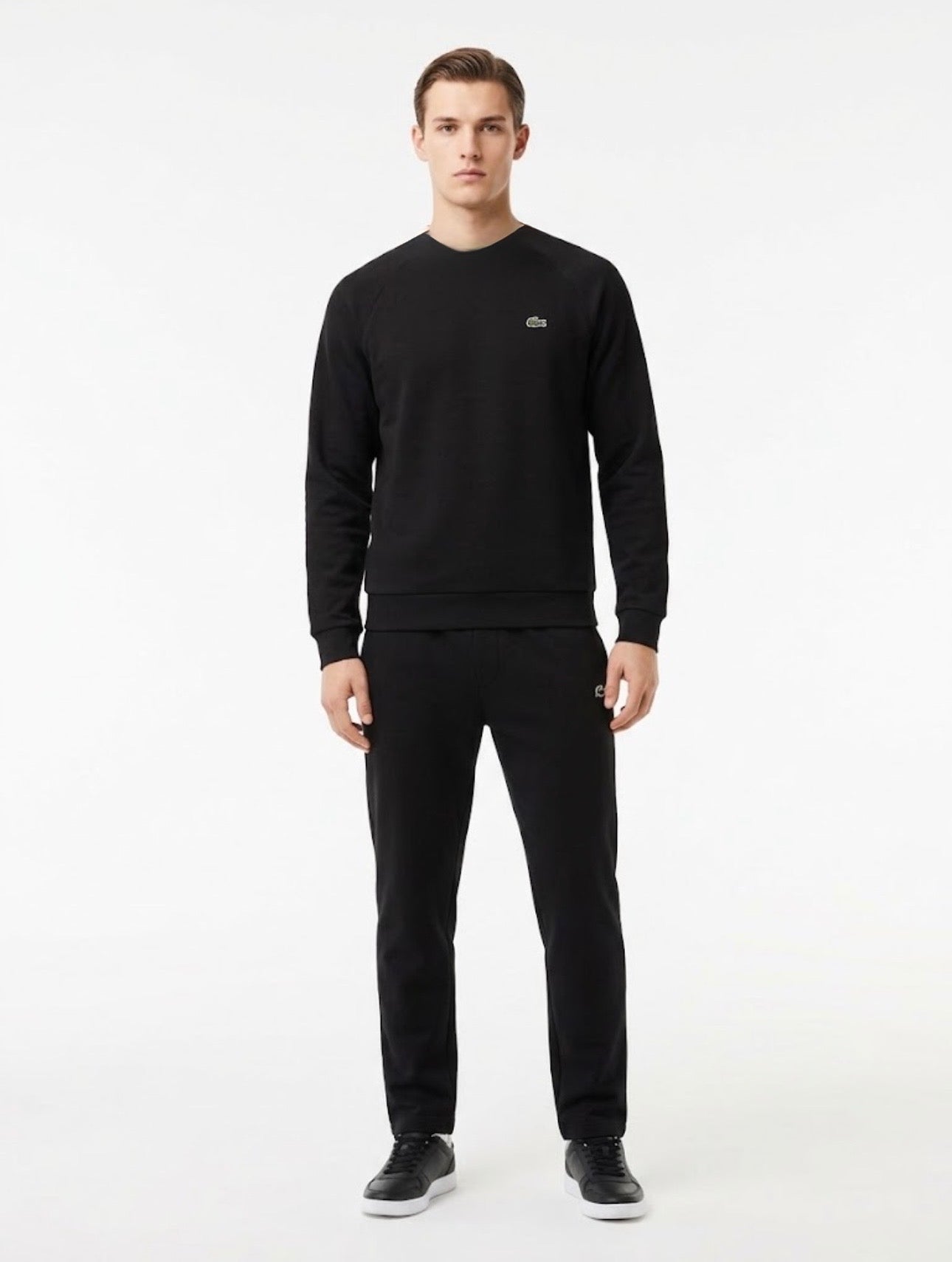 LACOSTE Tuta Completa Girocollo In Interlock Elasticizzato Nero 26/27
