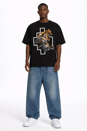 COUNTY OF MILAN Marcelo Burlon T-Shirt Con Stampa Tigre Nera