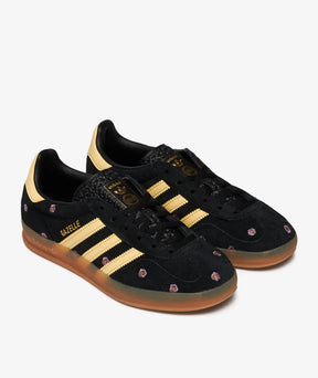 Adidas Gazzelle Indoor Con Fiori Ricamati Nera/Gialla
