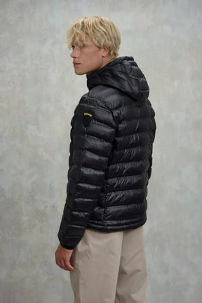 BLAUER Giubbotto Uomo Ovattato Invernale Termosaldato Fasciato Nero