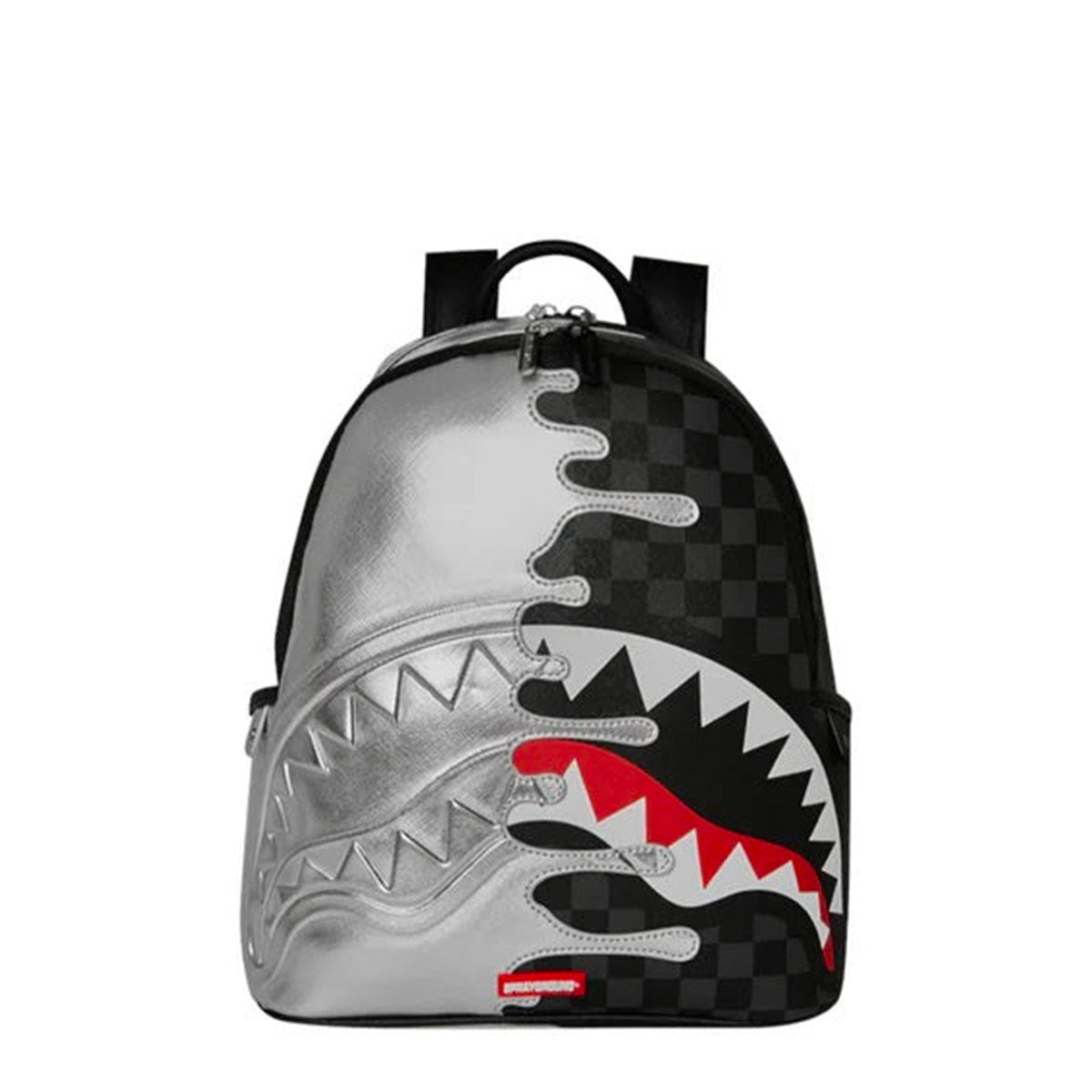 SPRAYGROUND Zaienetto In Pelle Silver Side Drip