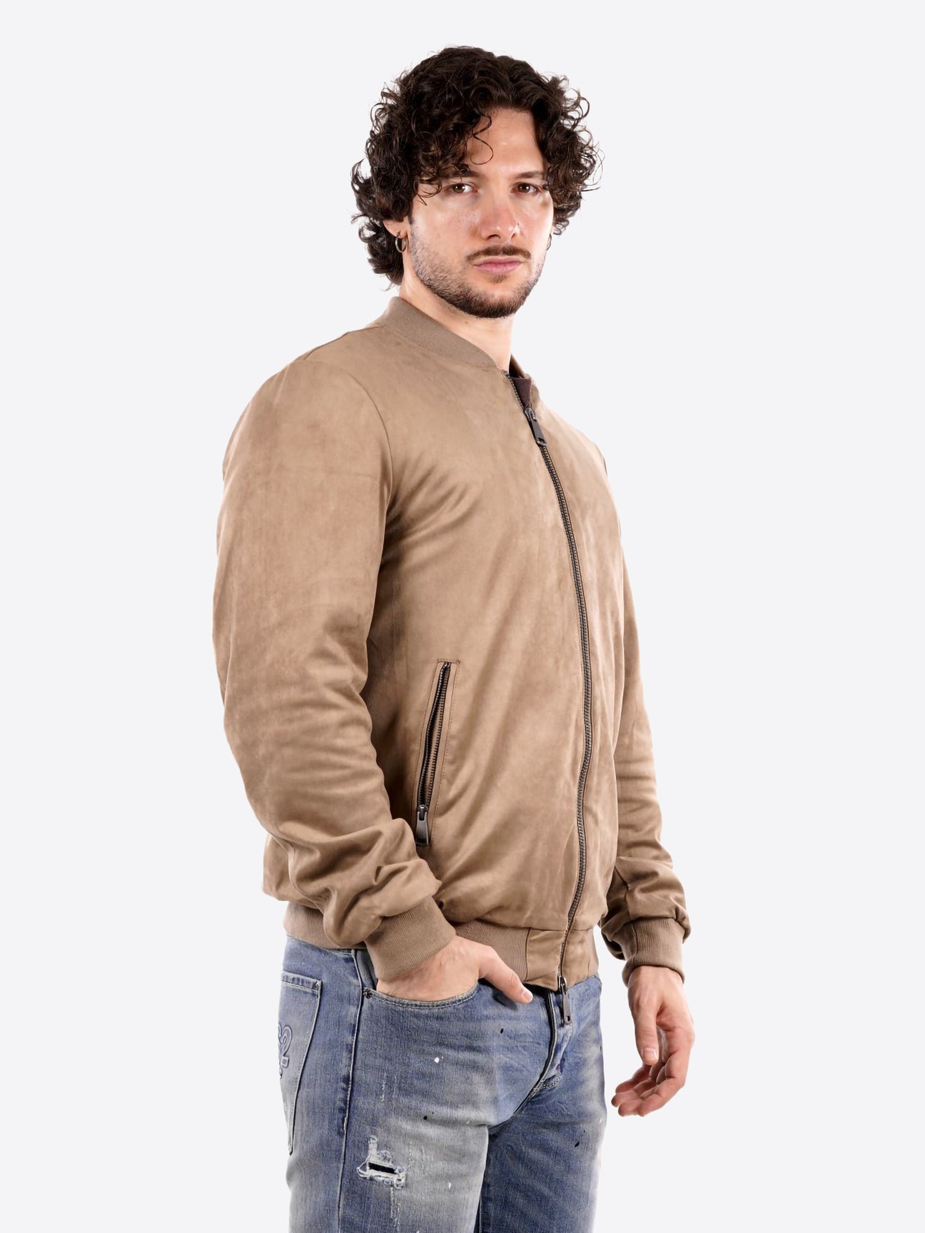 GIANNI LUPO Giacca In Renna Beige