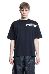 OFF-WHITE T-shirt Logo Avanti Stampa Retro Nera e Bianca