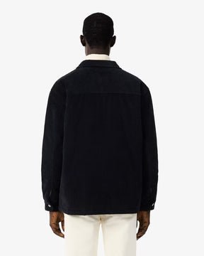 LACOSTE Camicia In Velluto A Costine Nero