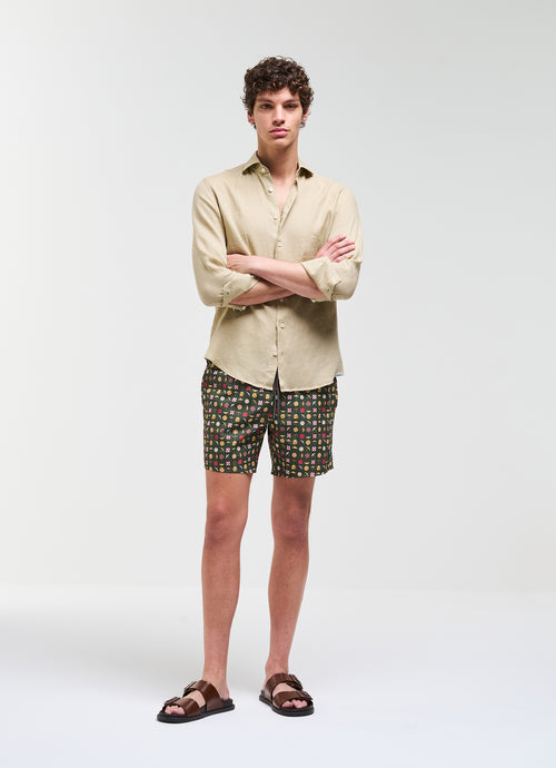 COLMAR Costume Da Bagno Bermuda Verde Con Fantasia
