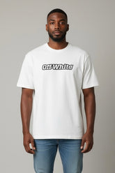 OFF-WHITE T-shirt Stampa Nera Fronte Bianca