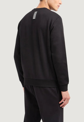 EMPORIO ARMANI Tuta Completa Senza Cappuccio Con Logo Centrale Nero/Bianco