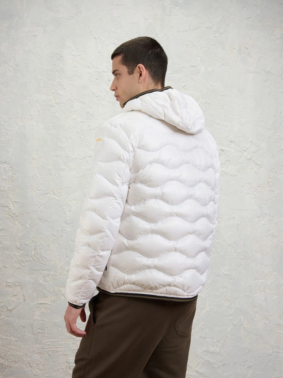 BLAUER Giubbotto Uomo Piumino Invernale Ondulato Bianco