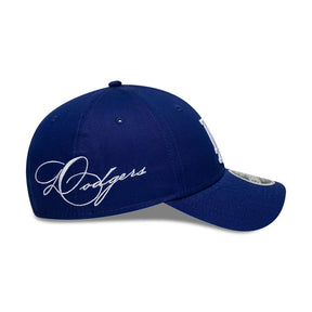 NEW ERA CAP 9FORTY M-Crown LA Dodgers MLB Side Script Blu Scuro