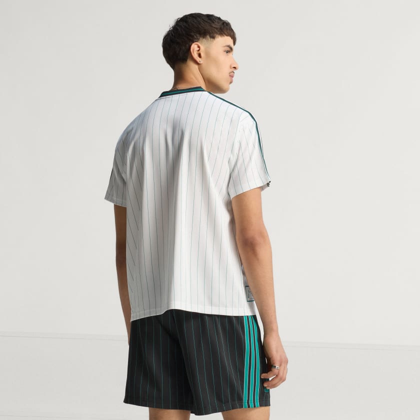 ADIDAS ORIGINALS Completino LIVERPOOL In cotone Con Righe Verdi Bianco/Nero